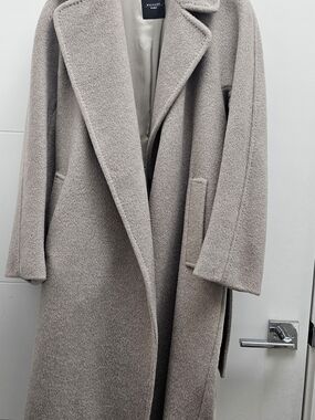 Weekend Max Mara Beige Wool-Blend Long Coat